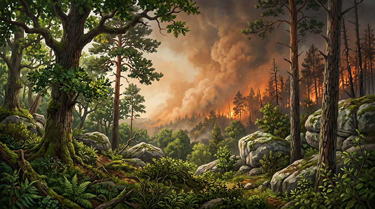 Feu foret de Fontainebleau